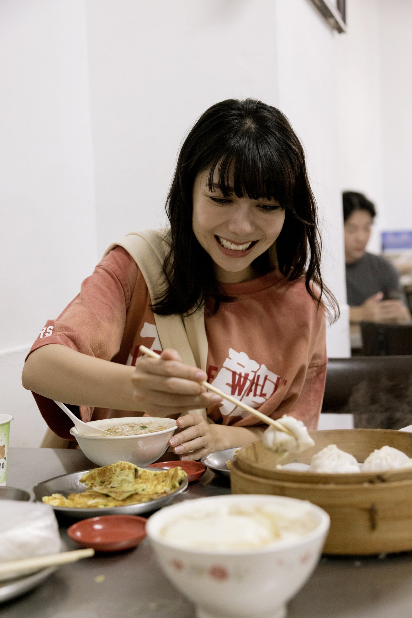 Sun Faded Hand Stencil Heavy Washed "Kowloon" Tee