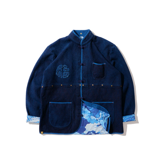 GRS X NEEDLESS SASHIKO INDIGO KUNG FU JACKET