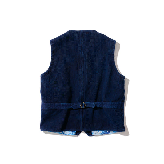 GRS X NEEDLESS SASHIKO INDIGO WORKER VEST