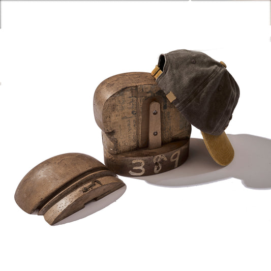 TWO TONE FADED WASHED HAND QUILTED “KOWLOON” CAP / SABLE BROWN