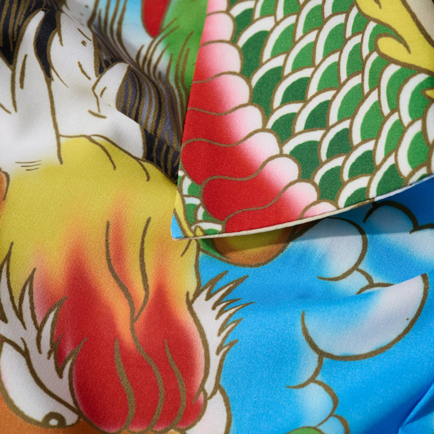 GRS x 59TATTOO OVERPRINT CAMP COLLAR SHIRT / DRAGON IN CLOUD