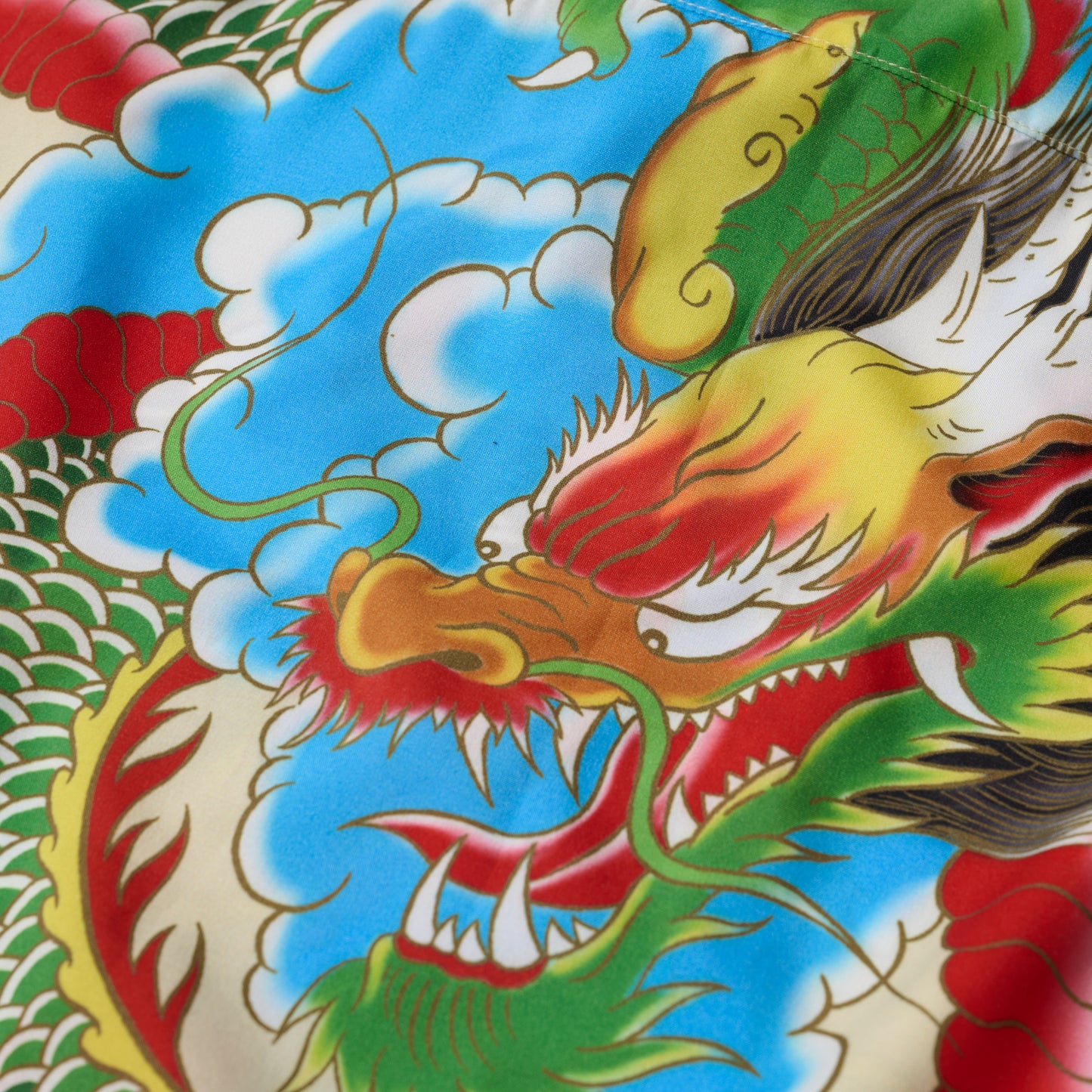 GRS x 59TATTOO OVERPRINT CAMP COLLAR SHIRT / DRAGON IN CLOUD