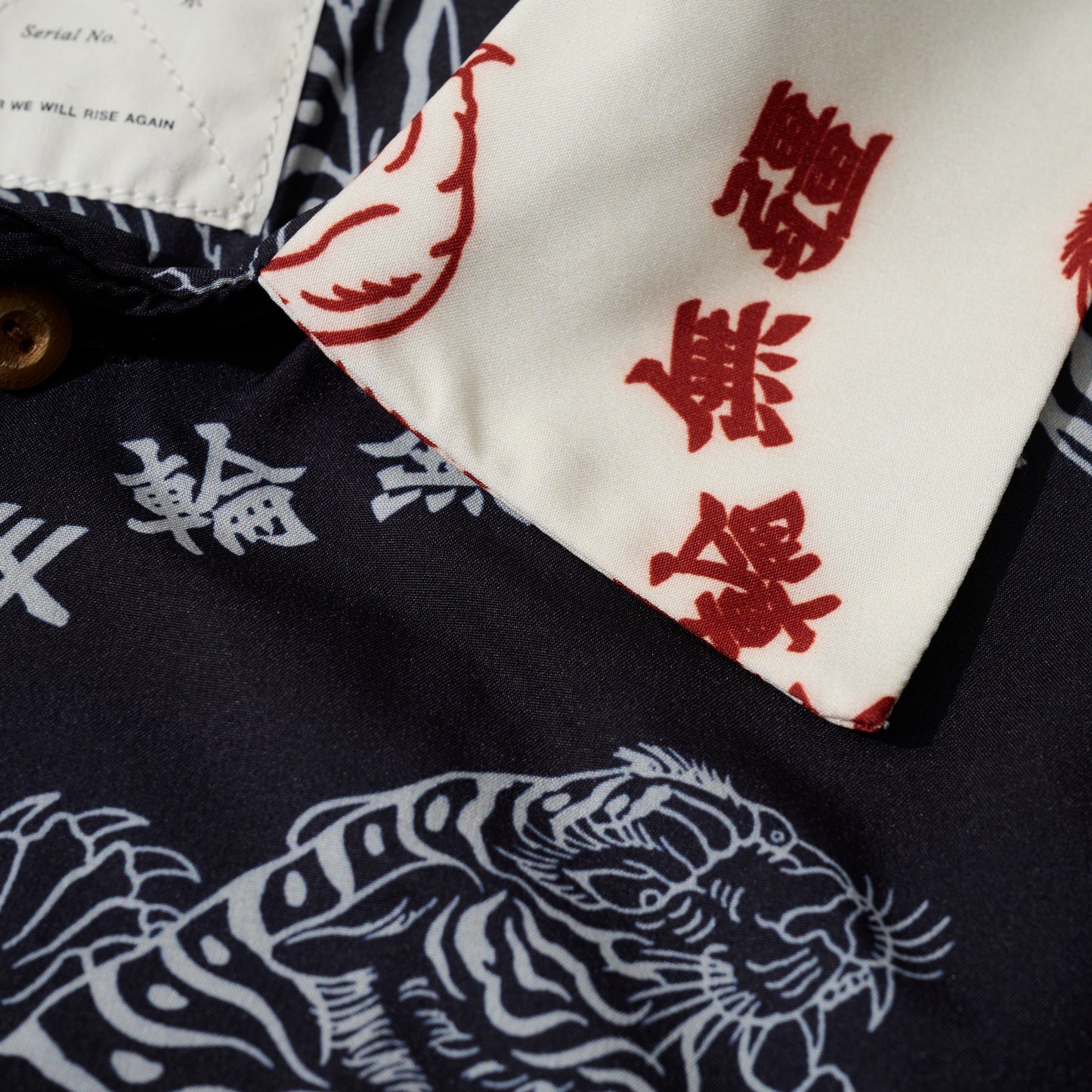 GRS x 59TATTOO OVERPRINT CAMP COLLAR SHIRT / UPHILL TIGER