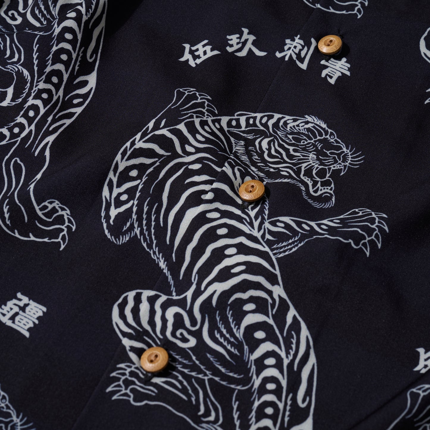 GRS x 59TATTOO OVERPRINT CAMP COLLAR SHIRT / UPHILL TIGER