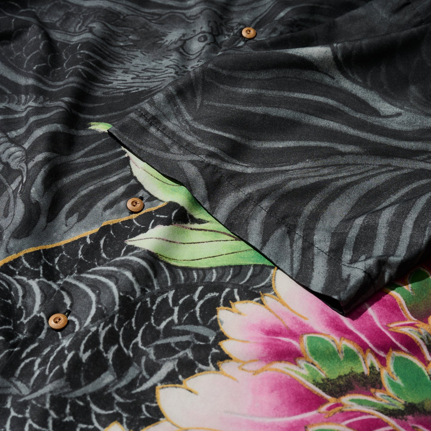 GRS x Kalok Peony & Ryu Overprint Shirt