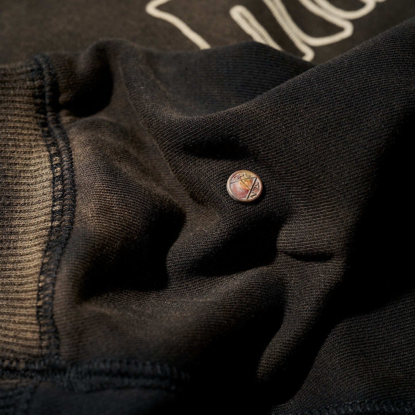 GRS X TRIPLET SUN FADED DESTROYED CROPPED ZIP-UP HOODIE