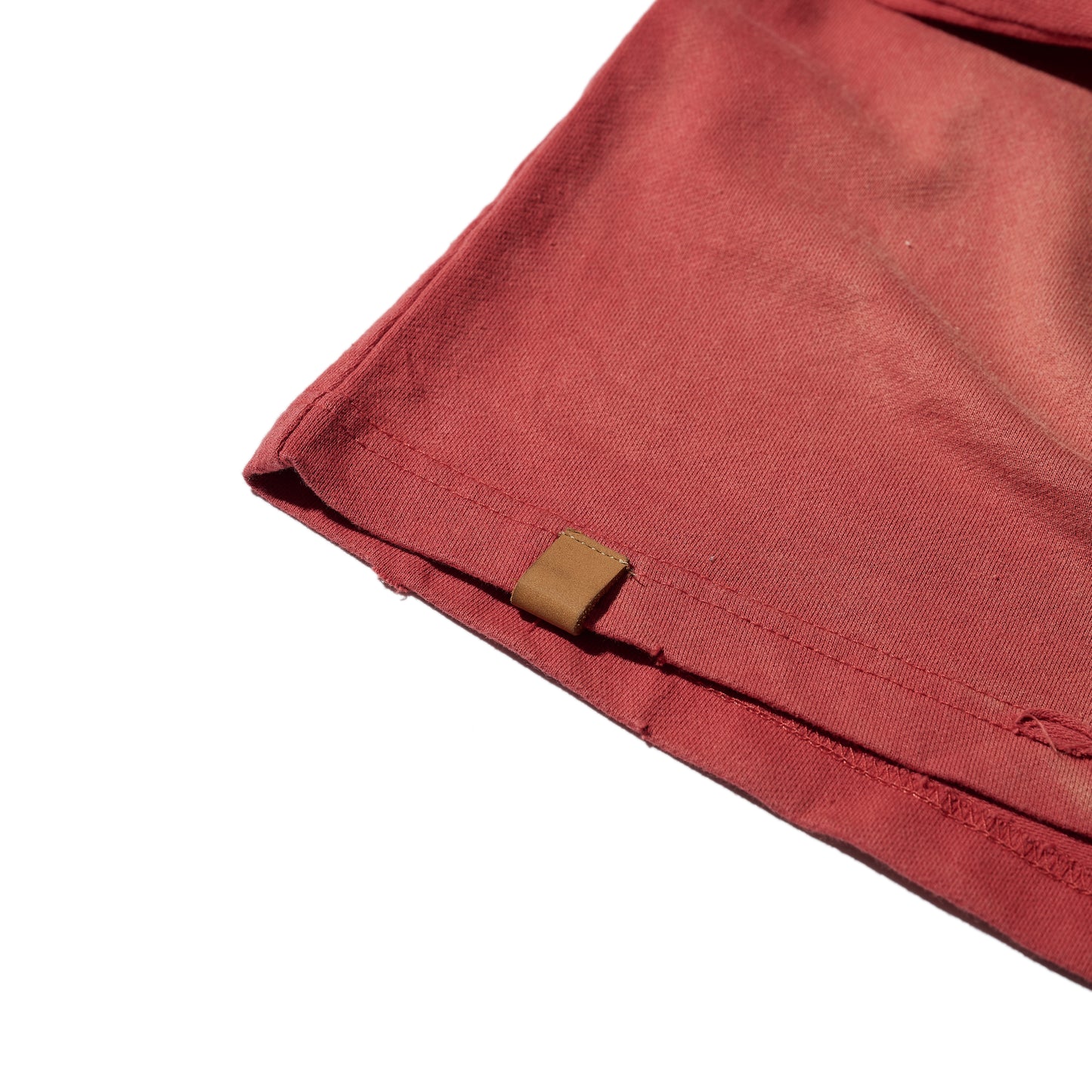 SUN FADED HEAVY DISTRESSED OVERSIZE PEACE TEE / BURGUNDY (HK EDITION)