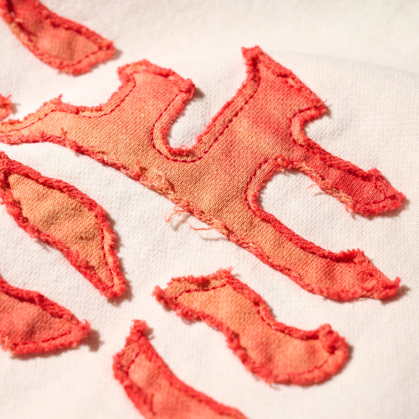Sun Faded Patchwork Washed “Shibuya” Tee / Vintage White