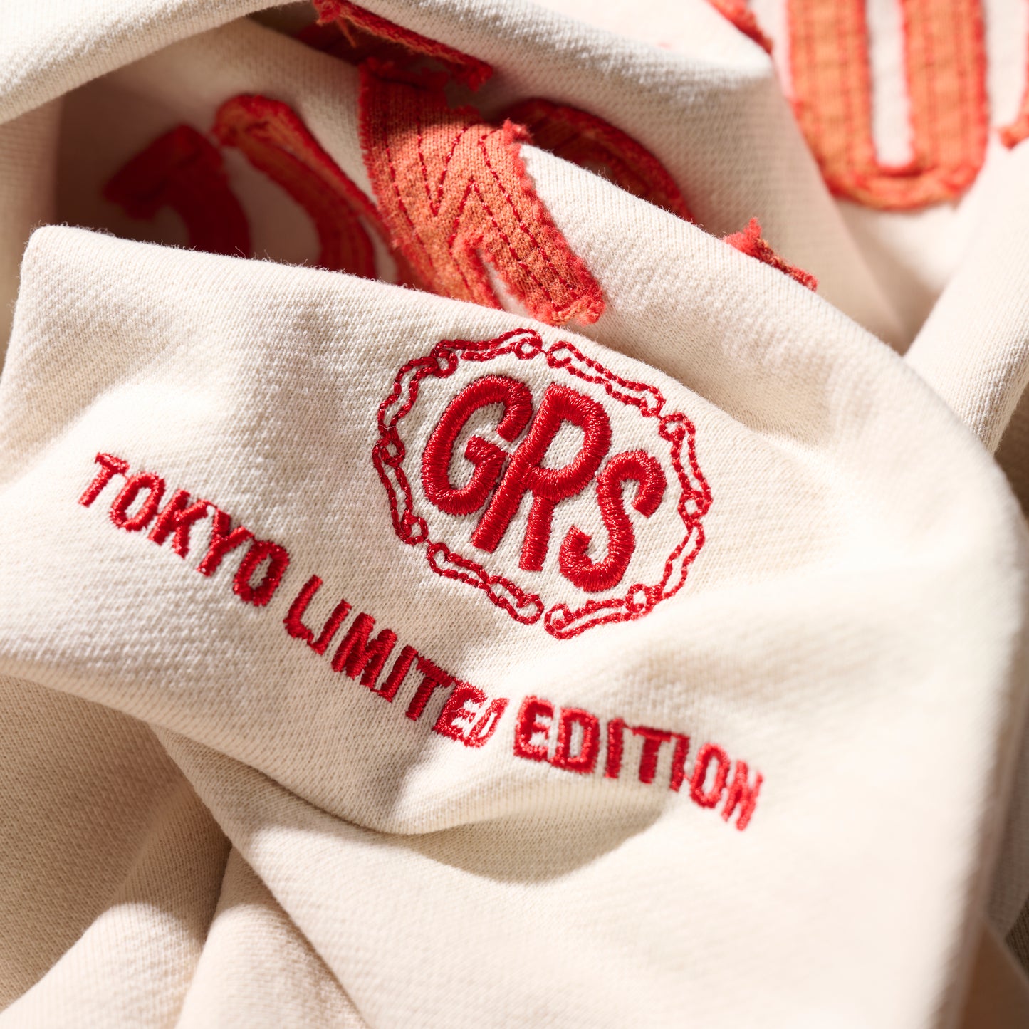 Sun Faded Patchwork Washed “Shibuya” Tee / Vintage White
