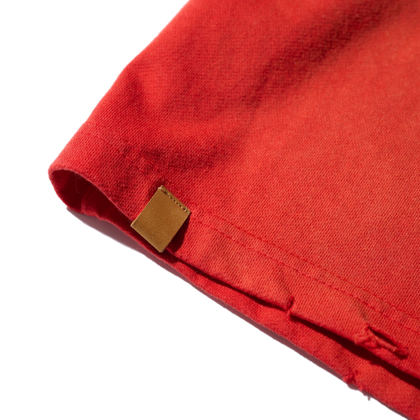 Sun Faded Patchwork Washed “Kowloon” Tee / Burgundy