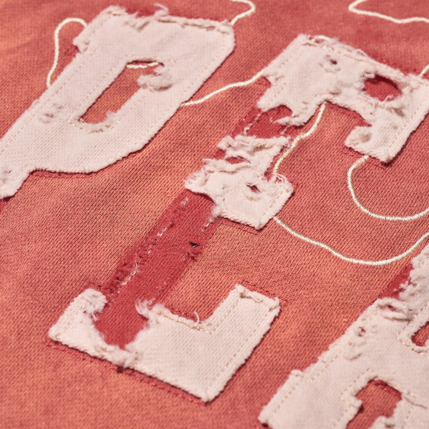 SUN FADED HEAVY DISTRESSED OVERSIZE PEACE TEE / BURGUNDY (HK EDITION)