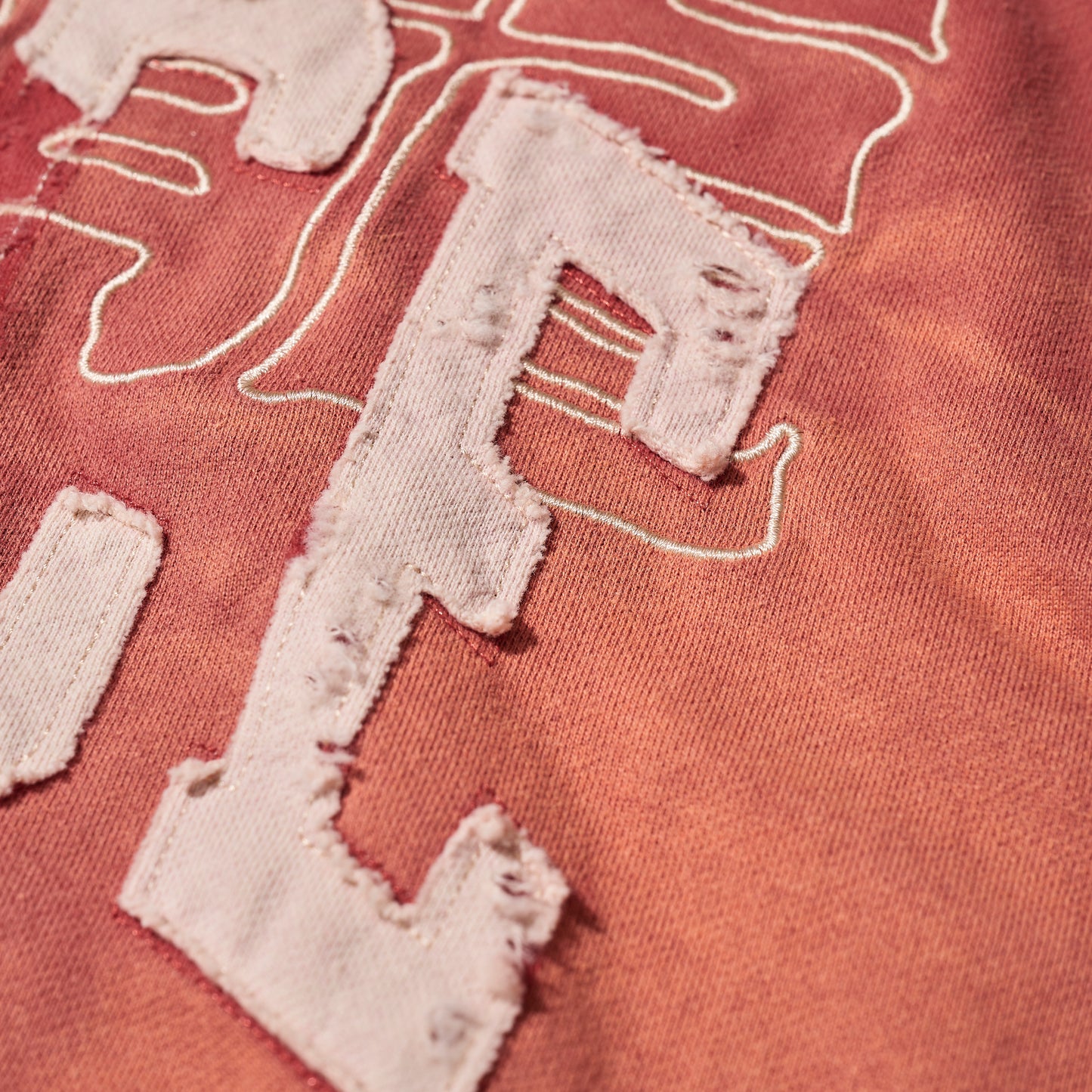 SUN FADED HEAVY DISTRESSED OVERSIZE PEACE TEE / BURGUNDY (HK EDITION)