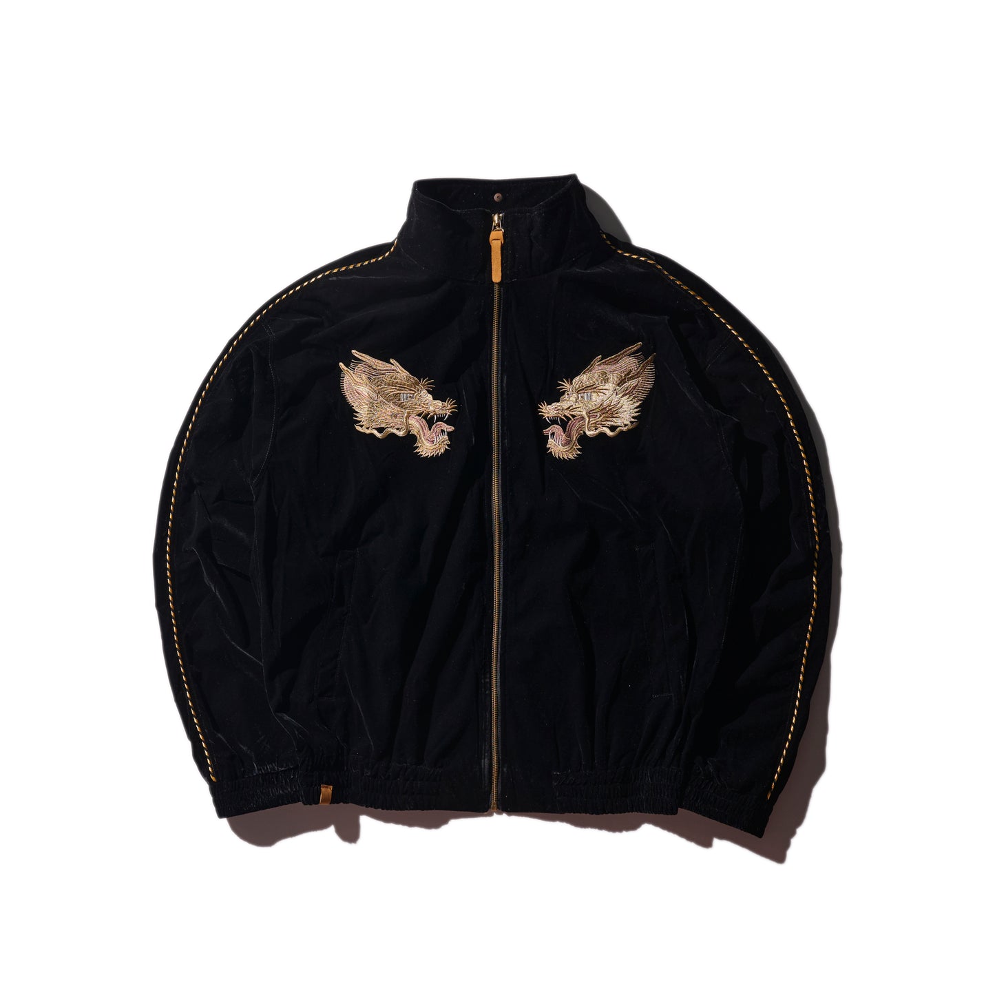 Velvet Dragon Tracksuit Set / Black
