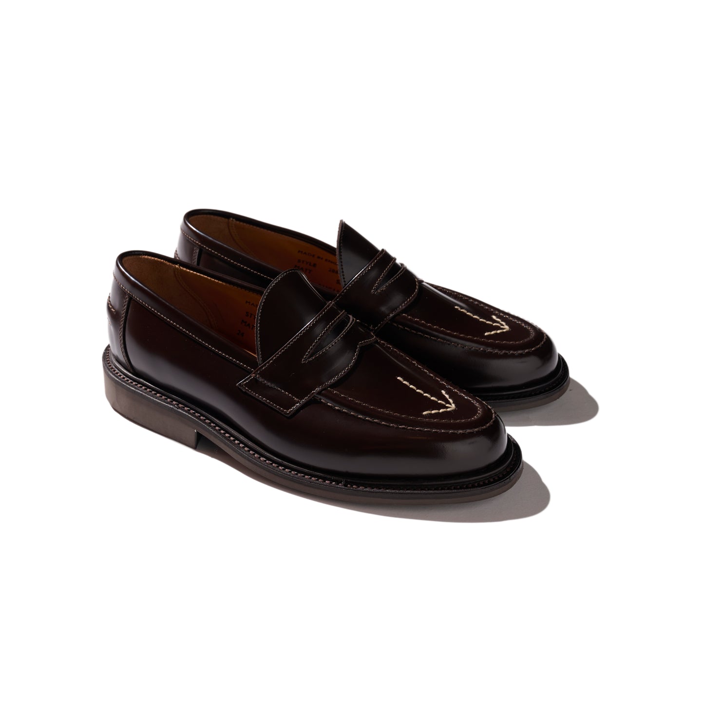 GRS x Hoax x Sanders Broad Arrow Penny Loafers / Ebony Brown