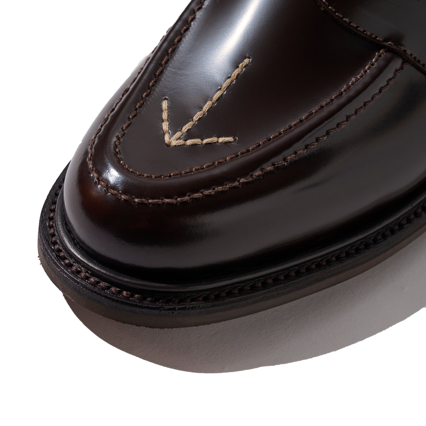 GRS x Hoax x Sanders Broad Arrow Penny Loafers / Ebony Brown