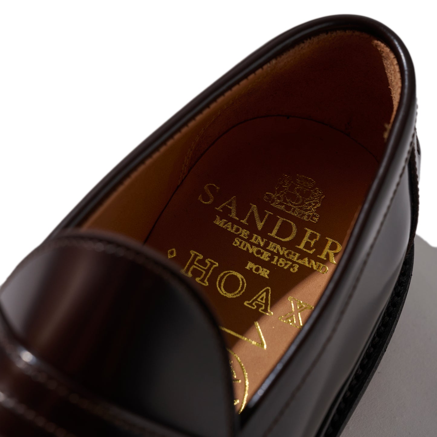 GRS x Hoax x Sanders Broad Arrow Penny Loafers / Ebony Brown