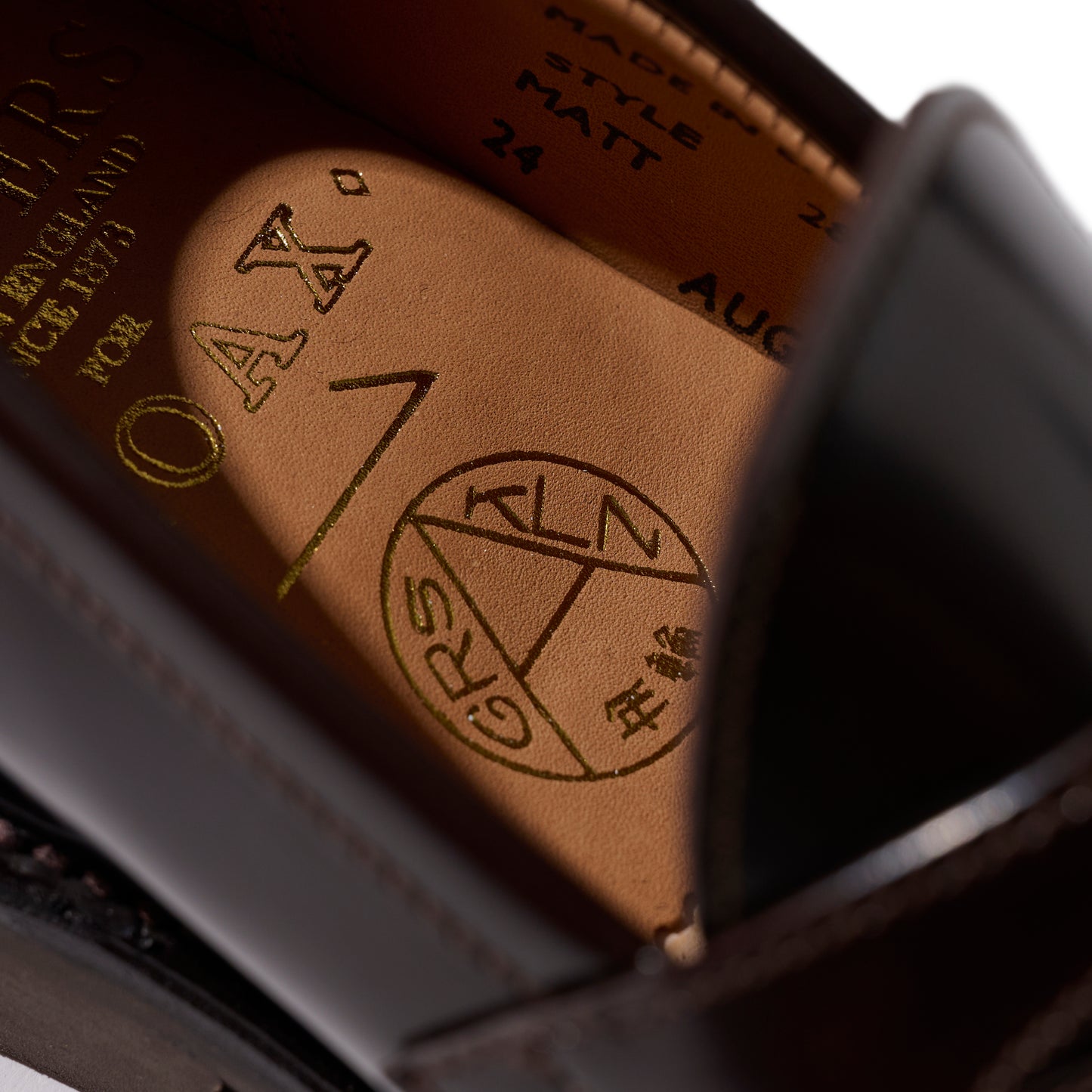 GRS x Hoax x Sanders Broad Arrow Penny Loafers / Ebony Brown