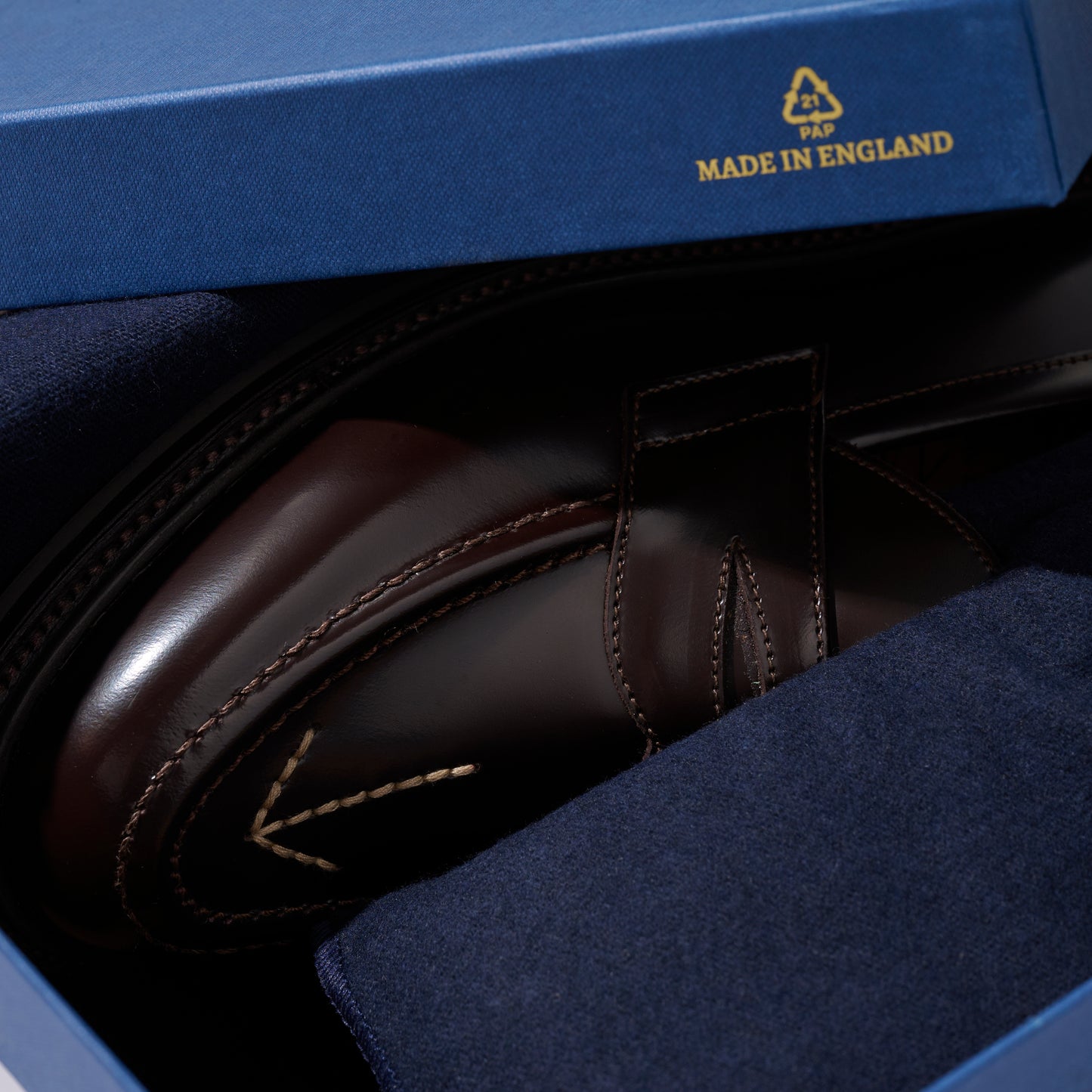 GRS x Hoax x Sanders Broad Arrow Penny Loafers / Ebony Brown