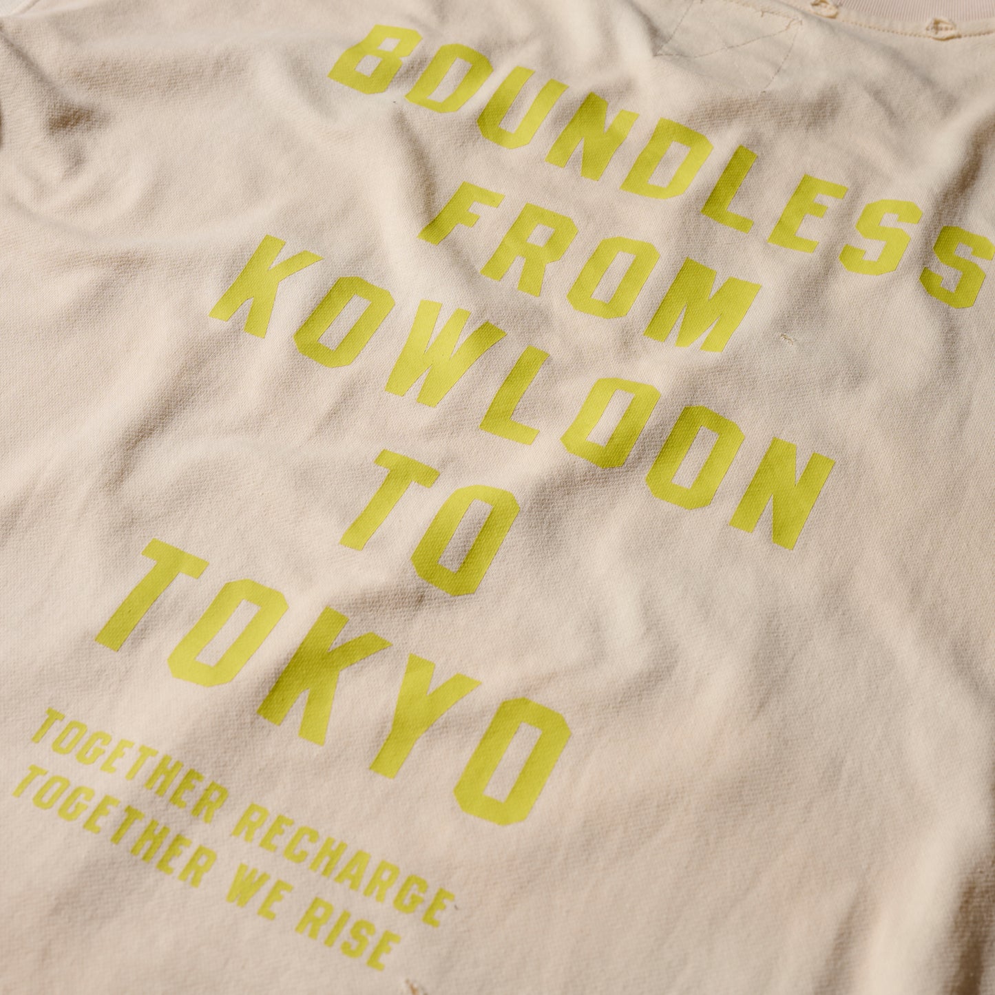 GRS x ChargeSpot Sun Faded “Kowloon” Tee / Ecru