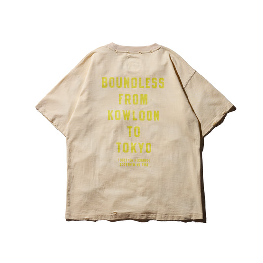 GRS x ChargeSpot Sun Faded  “Kowloon” Tee / Ecru