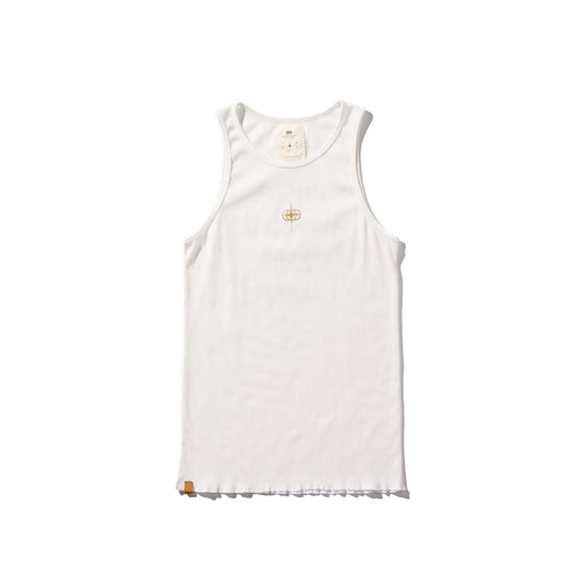 GRS x Triplet Tank Top / White x Gold