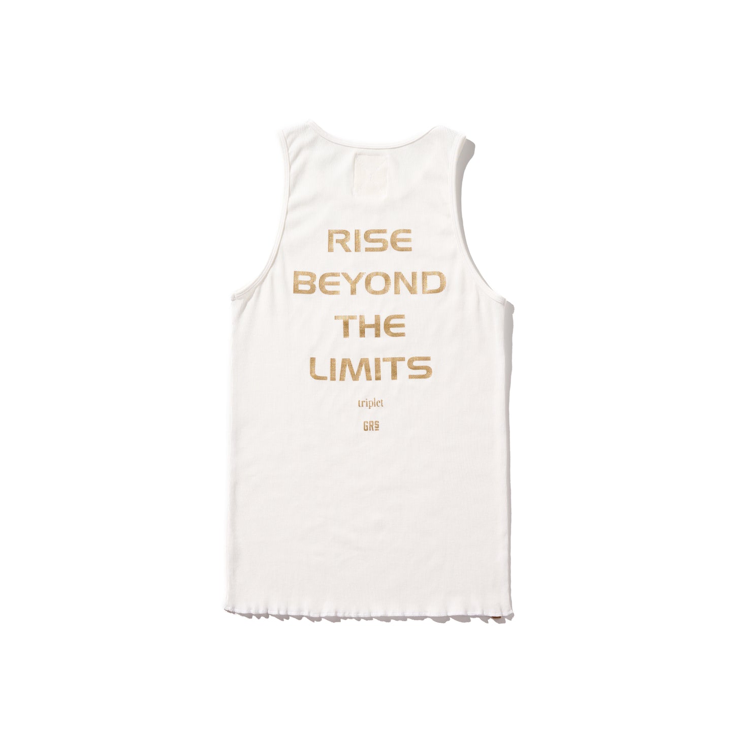 GRS x Triplet Tank Top / White x Gold