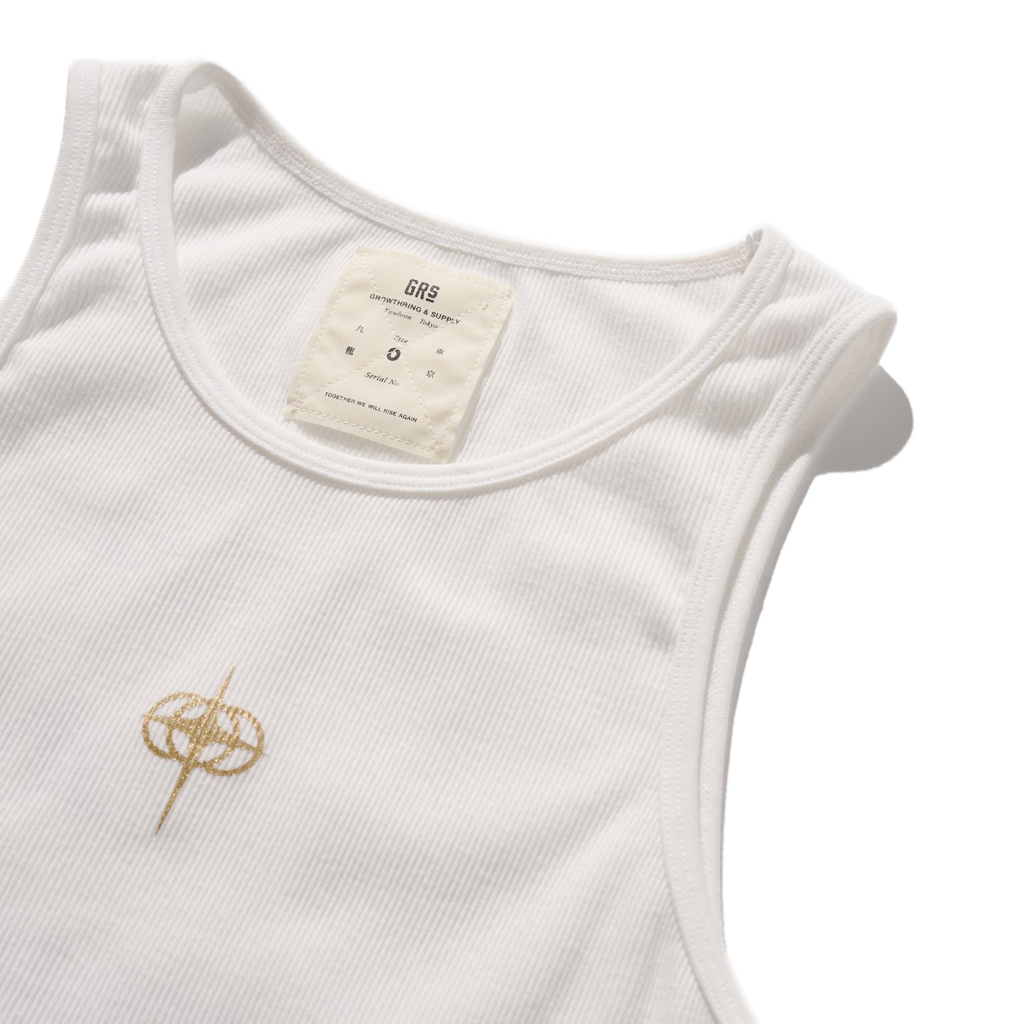 GRS x Triplet Tank Top / White x Gold