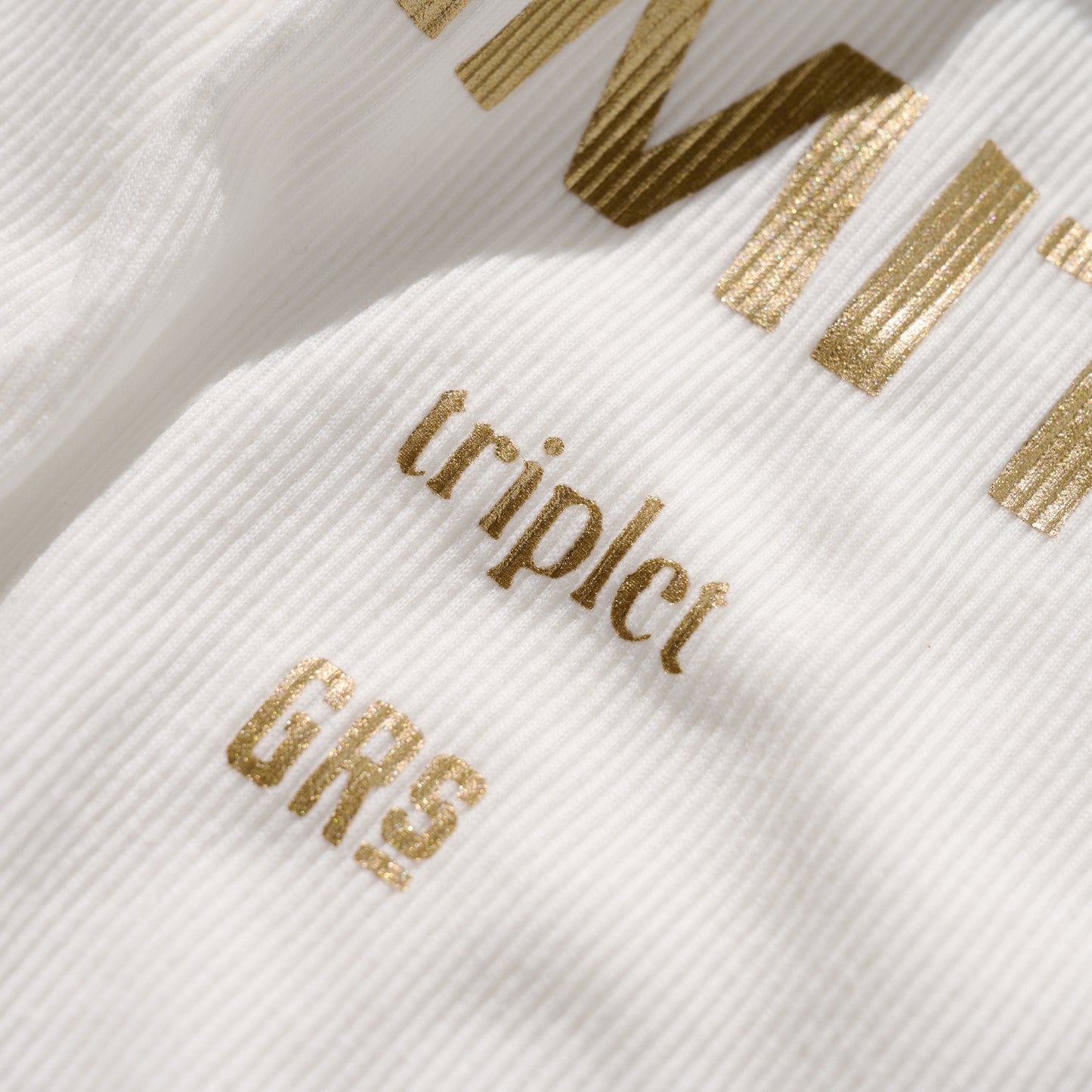 GRS x Triplet Tank Top / White x Gold