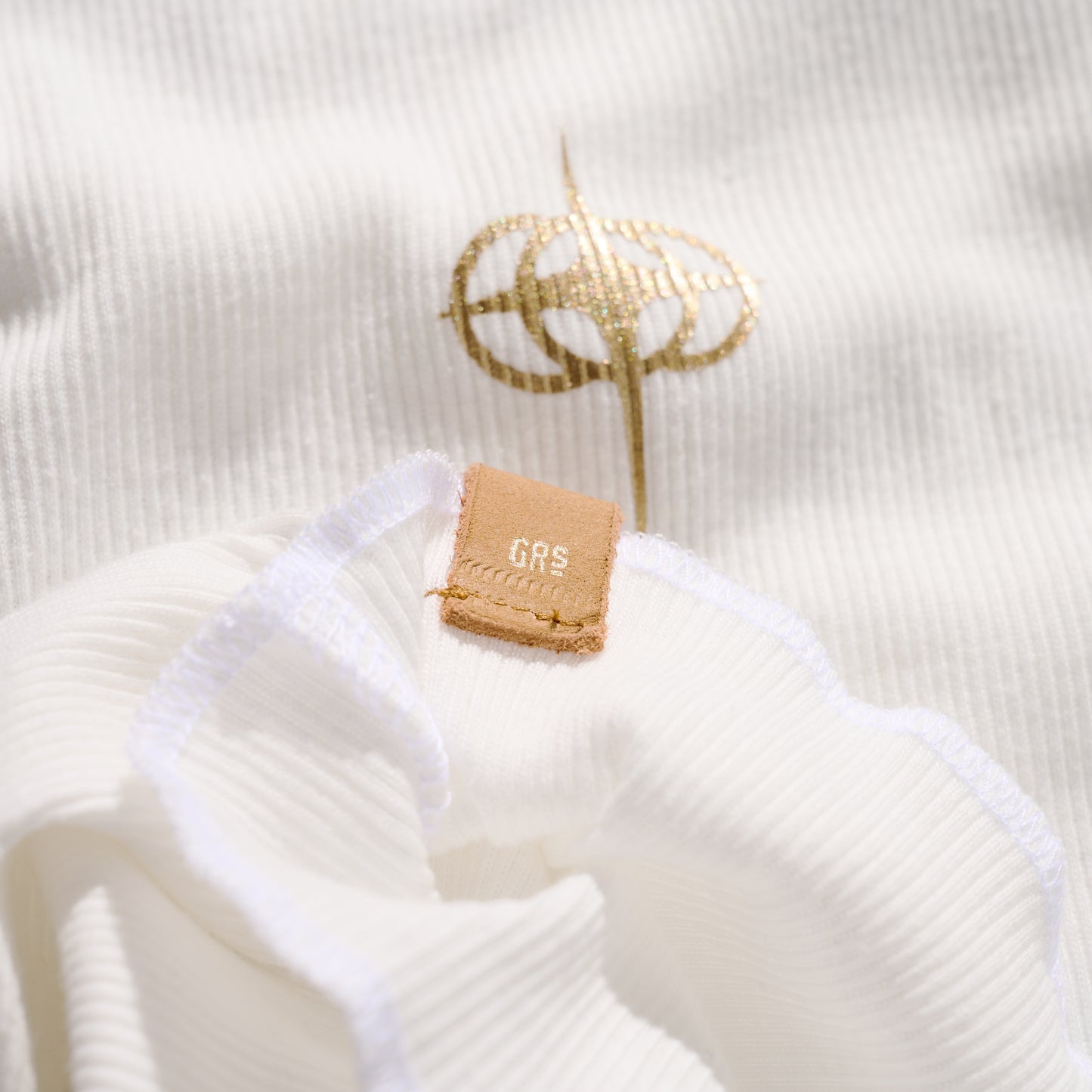 GRS x Triplet Tank Top / White x Gold