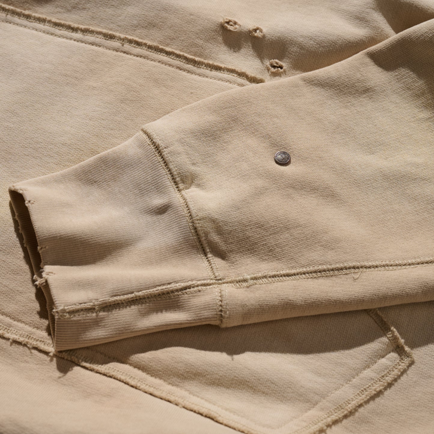 Heavy Weight Sun Faded “Kowloon City” Hoodie / Beige