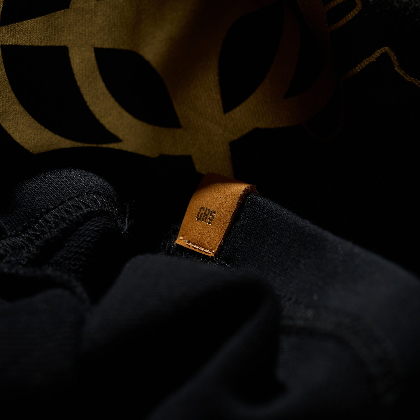 GRS x Triplet M Distressed "Kowloon" SS Sweat Top / Black x Gold