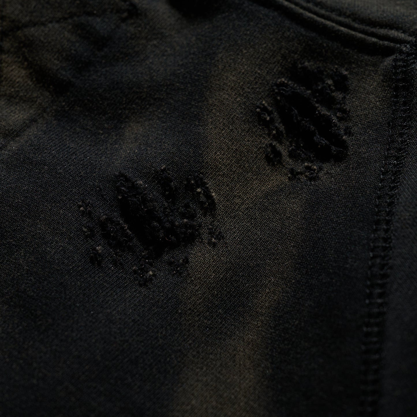 GRS x Triplet M Distressed “Kowloon” Zip-up Hoodie / Black