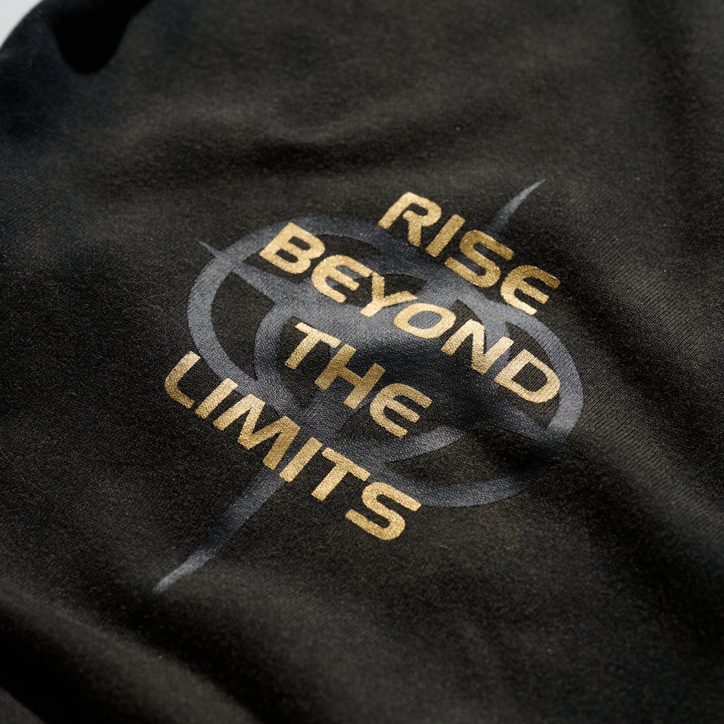 GRS x Triplet M Distressed Flare Sweatpants / Black x Gold