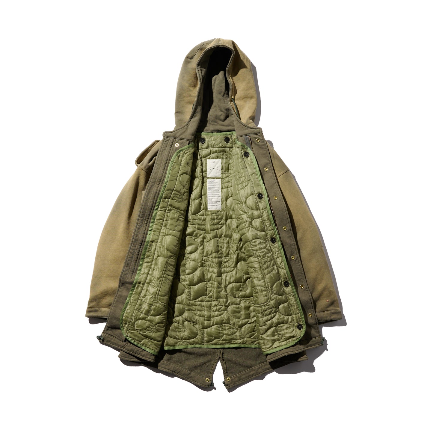 “Freedom & Peace” M51 Sun Faded Sweat Parka + Quilted Liner