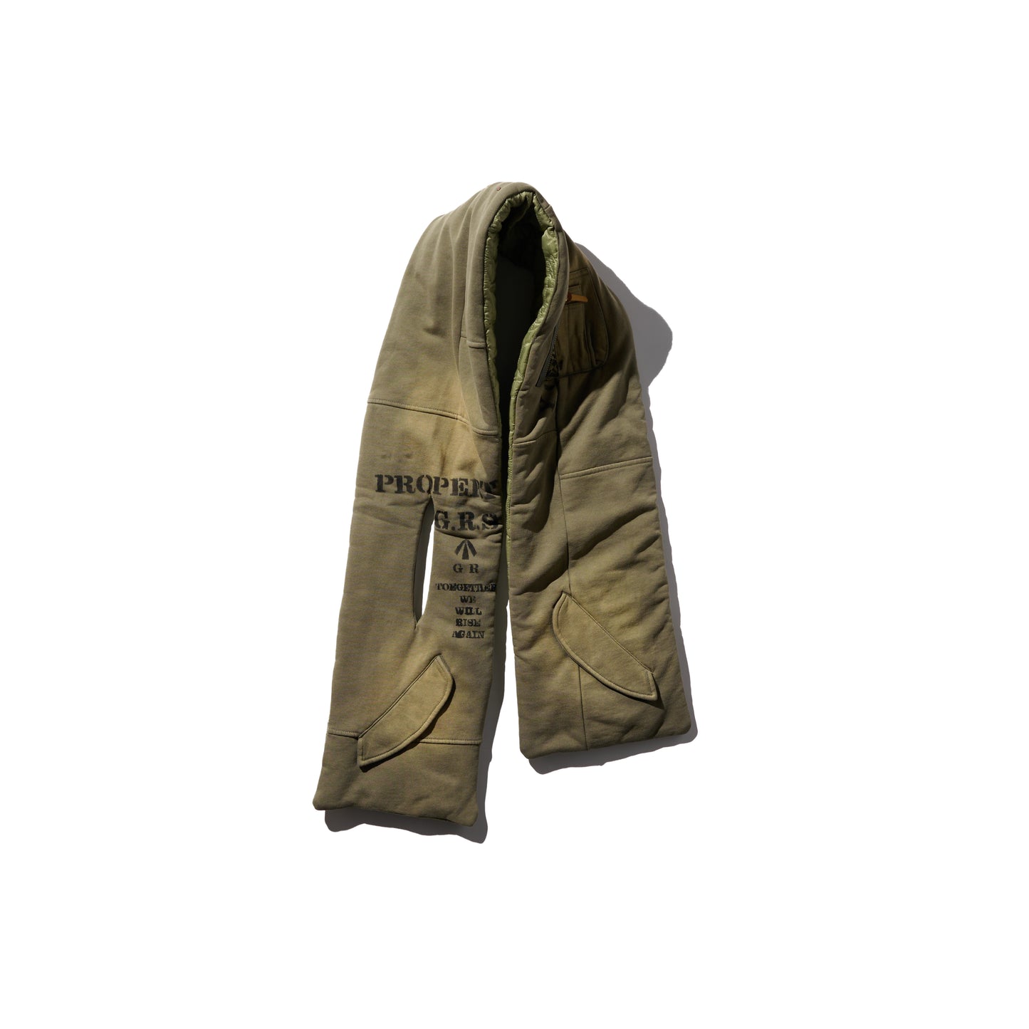 “Freedom & Peace” Sun Faded Sweat Puffer Scarf