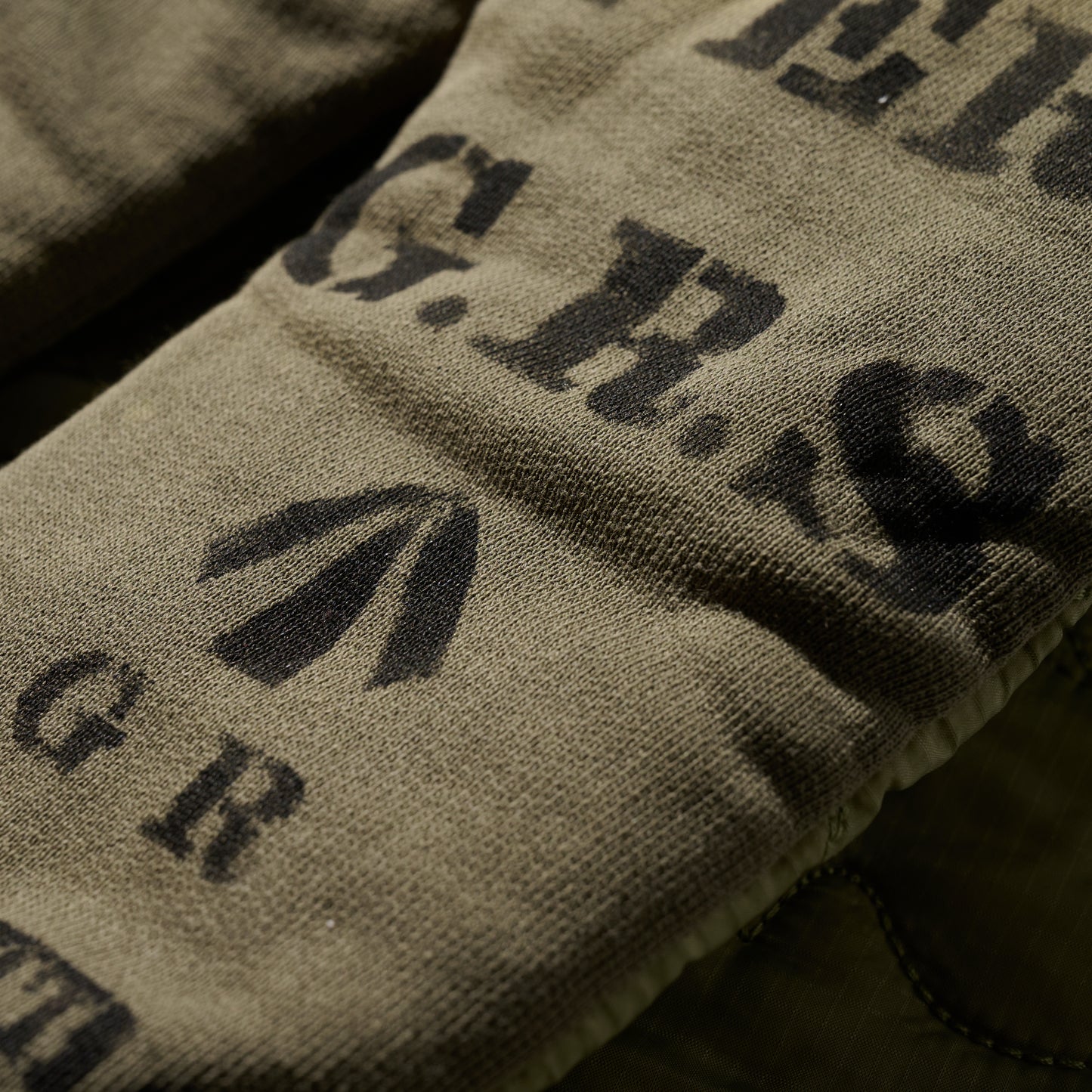 “Freedom & Peace” Sun Faded Sweat Puffer Scarf
