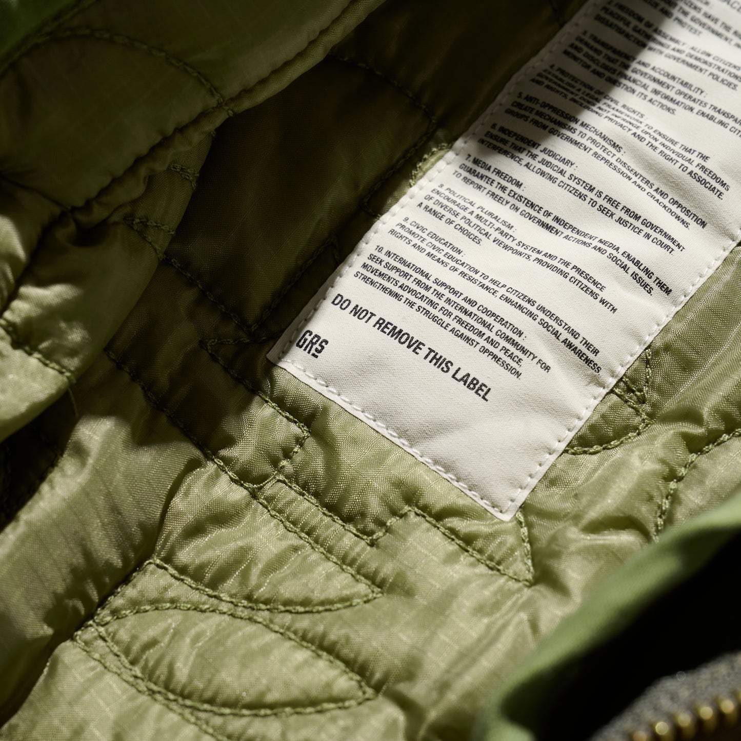 “Freedom & Peace” M51 Sun Faded Sweat Parka + Quilted Liner