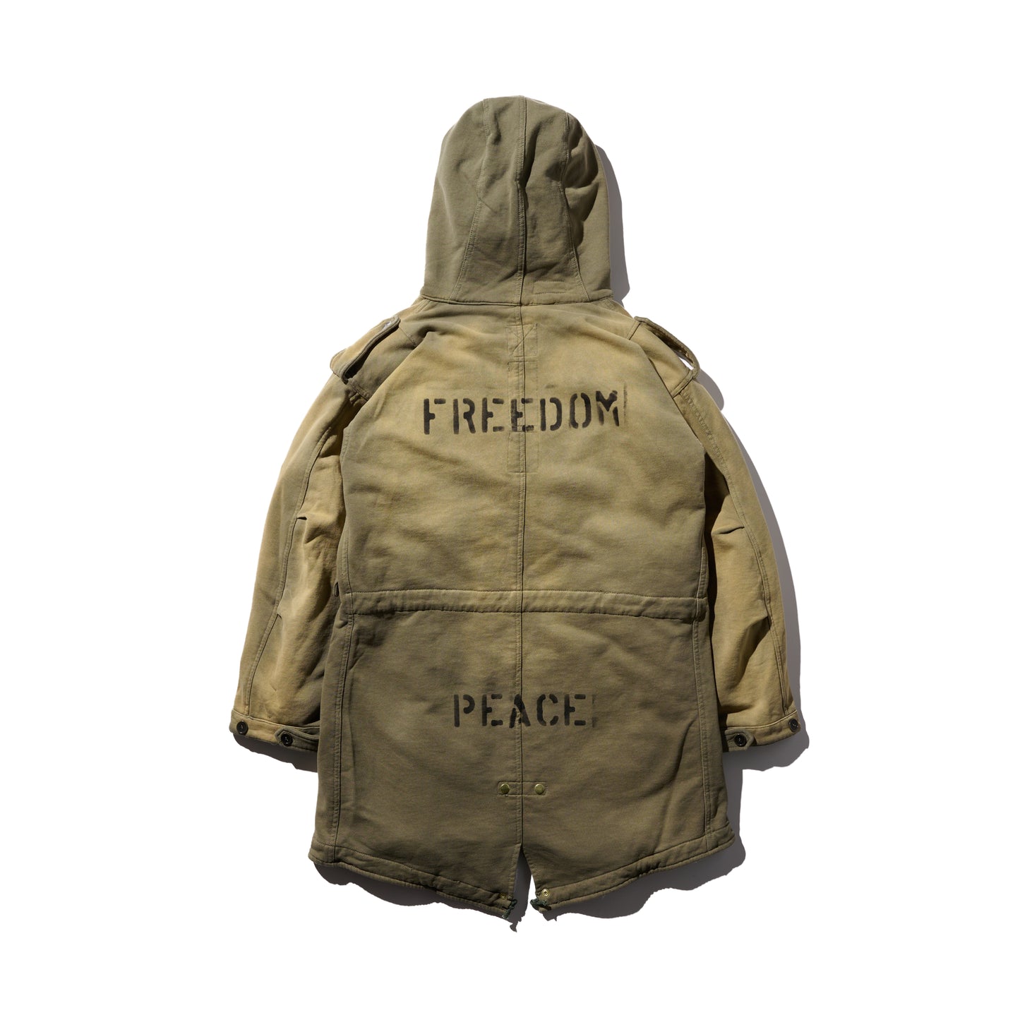 “Freedom & Peace” M51 Sun Faded Sweat Parka + Quilted Liner