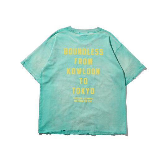GRS x ChargeSpot Sun Faded “Tokyo” Tee / Turquoise