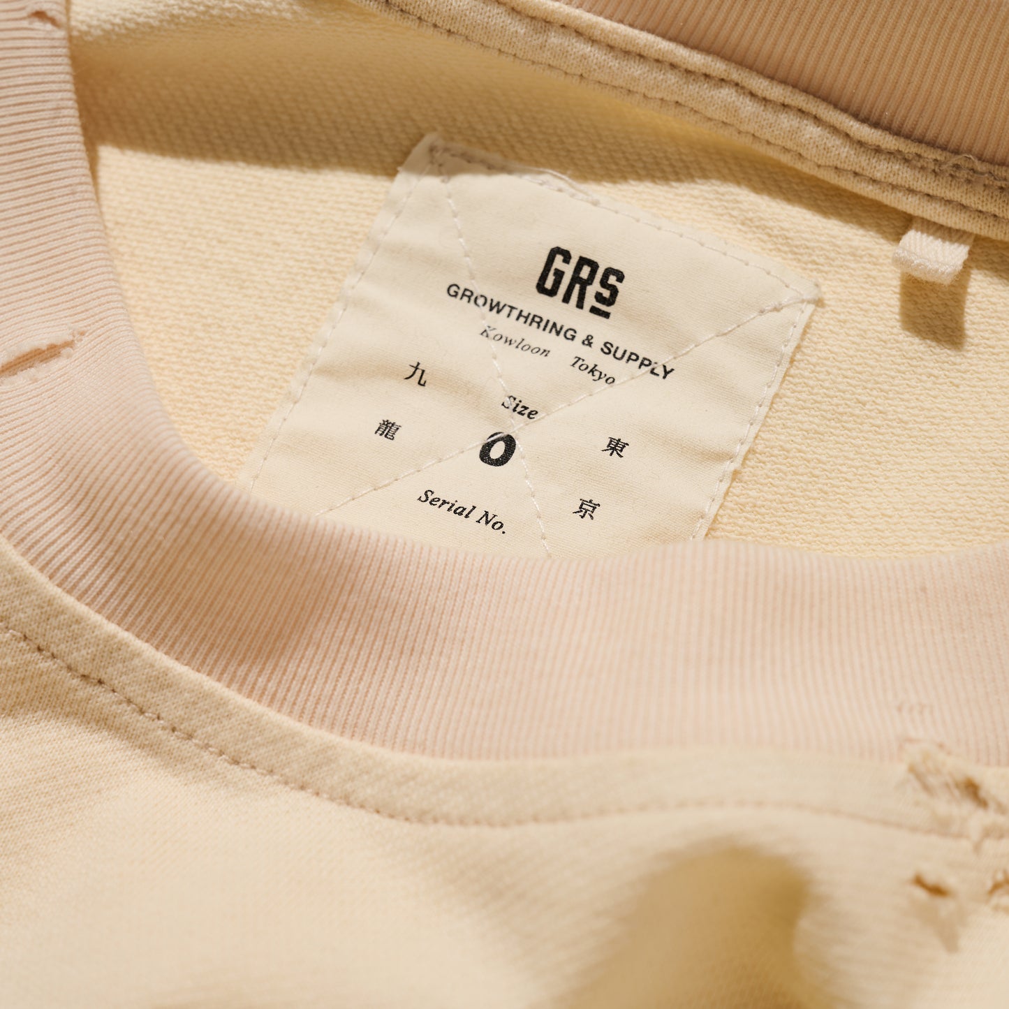 GRS x ChargeSpot Sun Faded “Kowloon” Tee / Ecru