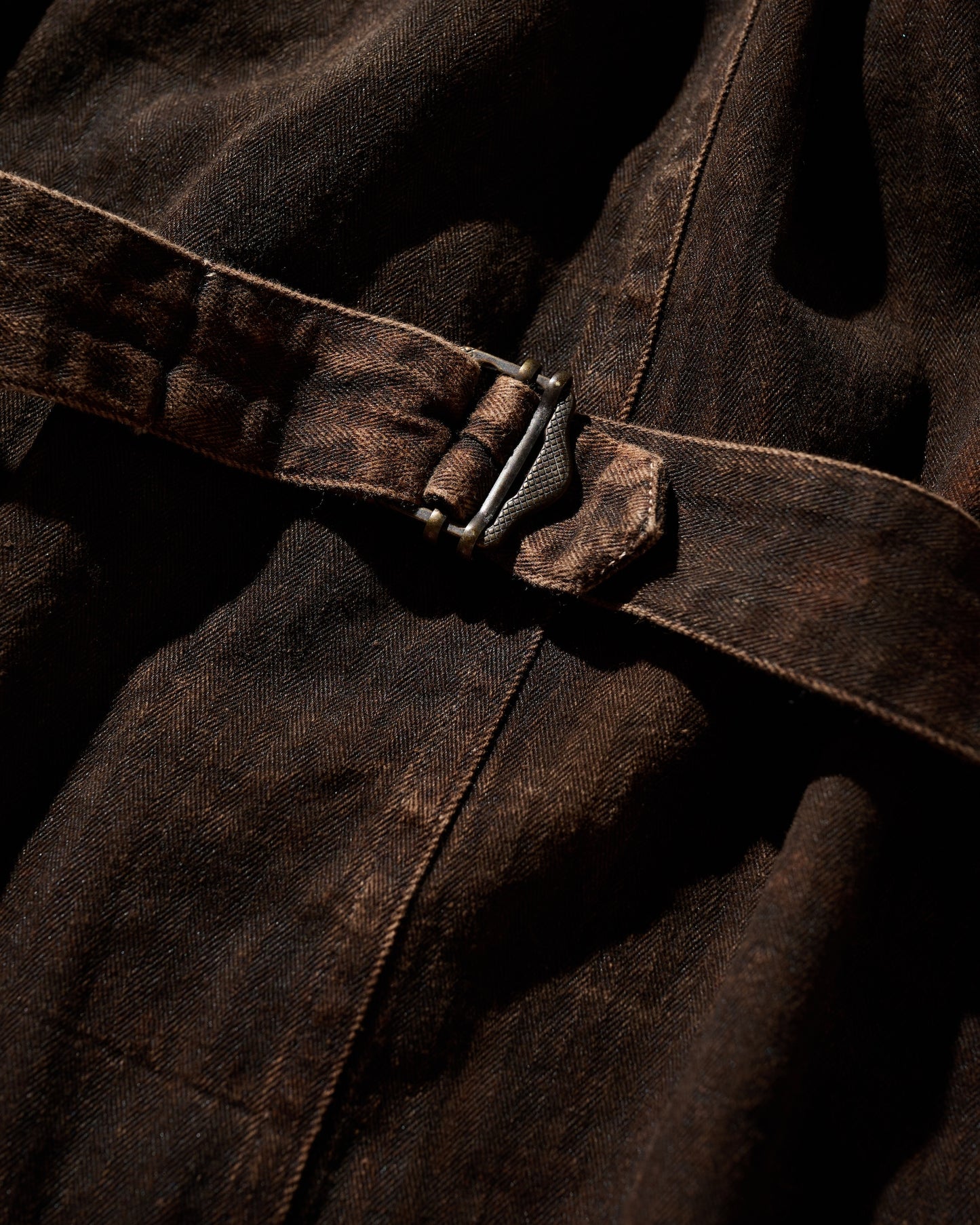 MUD DYEING HERRINGBONE TWILL WAISTCOAT