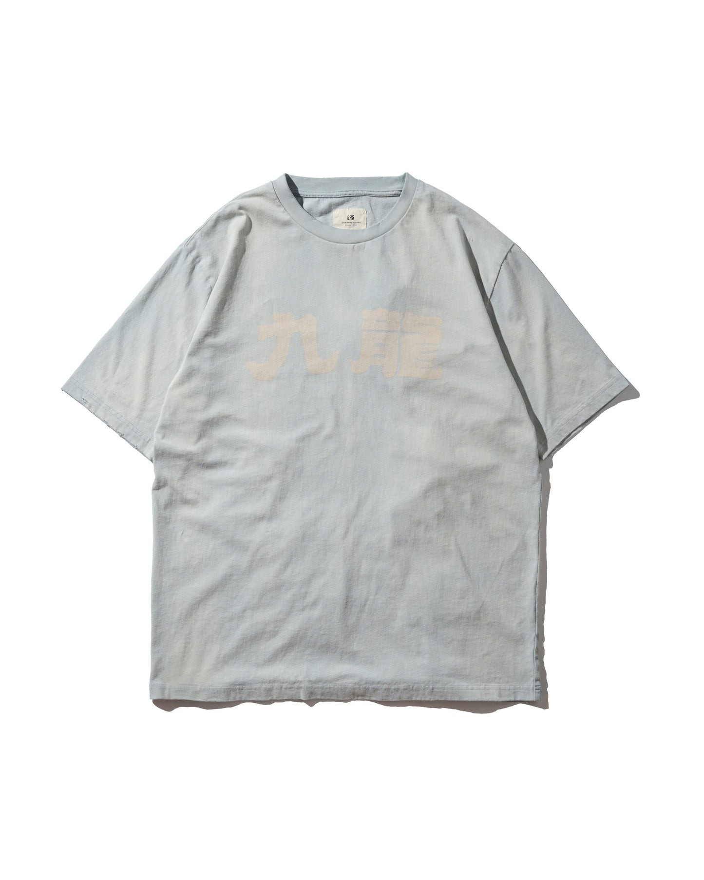 Sun Faded “Kowloon” Tee / Light Grey Blue