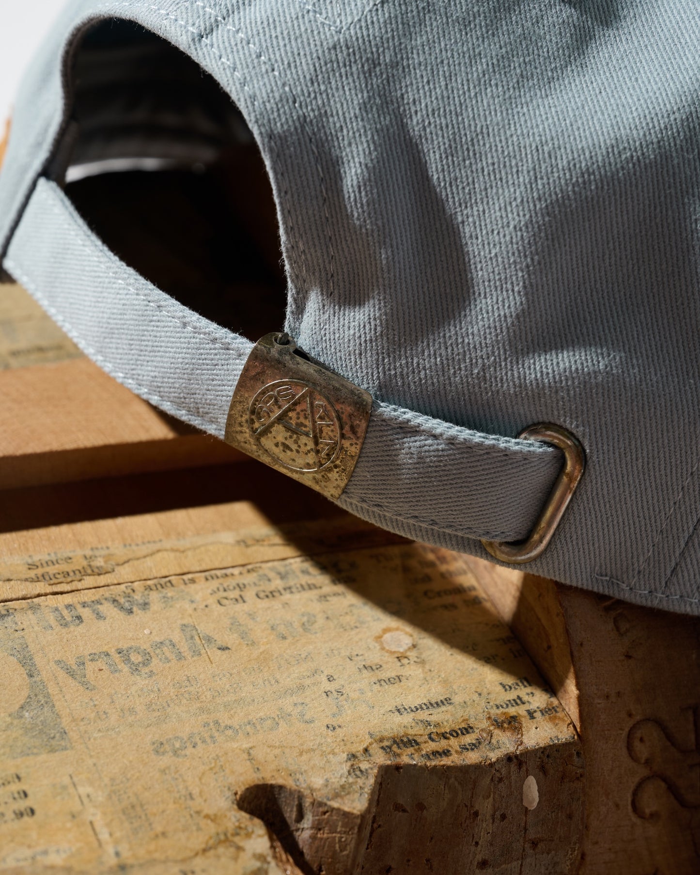 Hand Quilted “Kowloon” Cap / Light Grey Blue