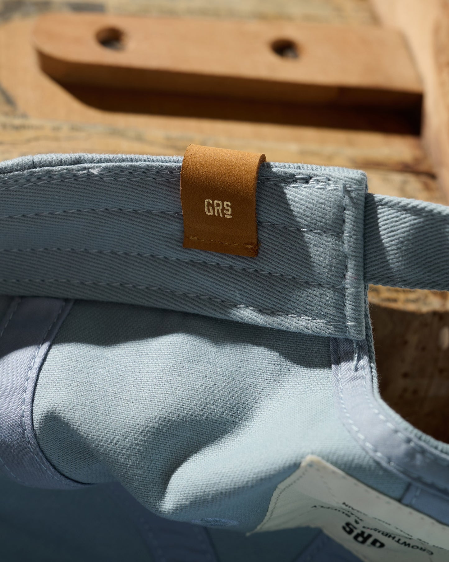 Hand Quilted “Kowloon” Cap / Light Grey Blue