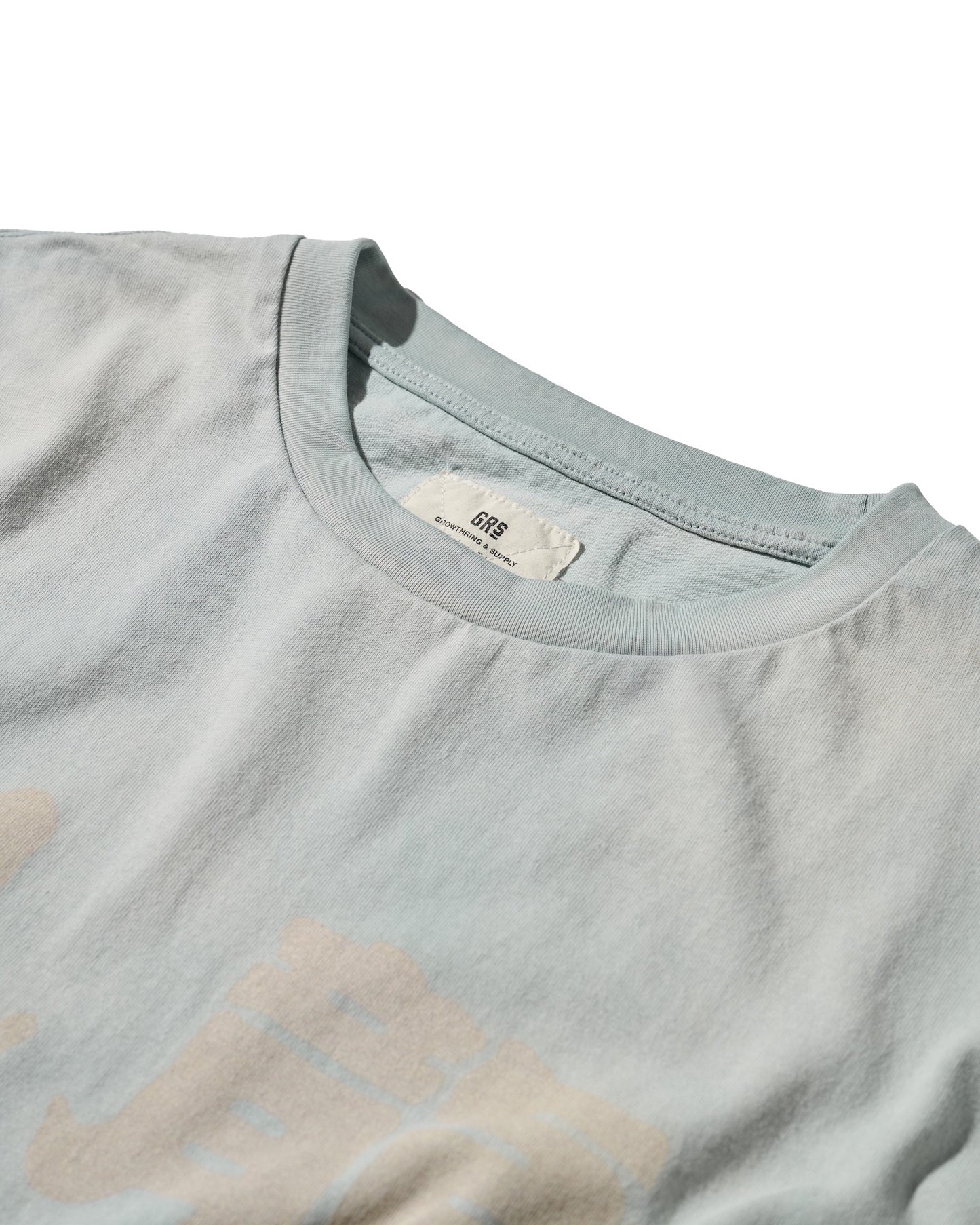 Sun Faded “Kowloon” Tee / Light Grey Blue