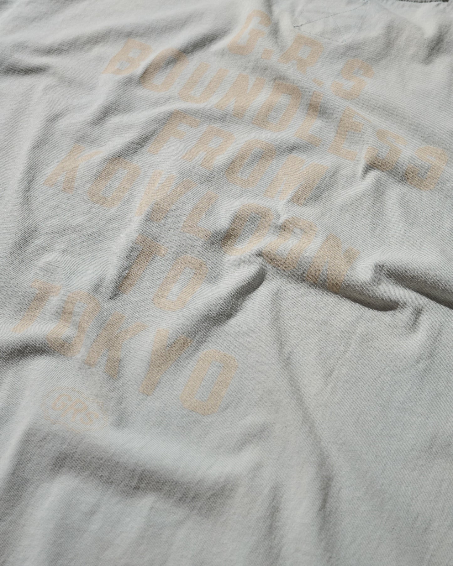 Sun Faded “Kowloon” Tee / Light Grey Blue