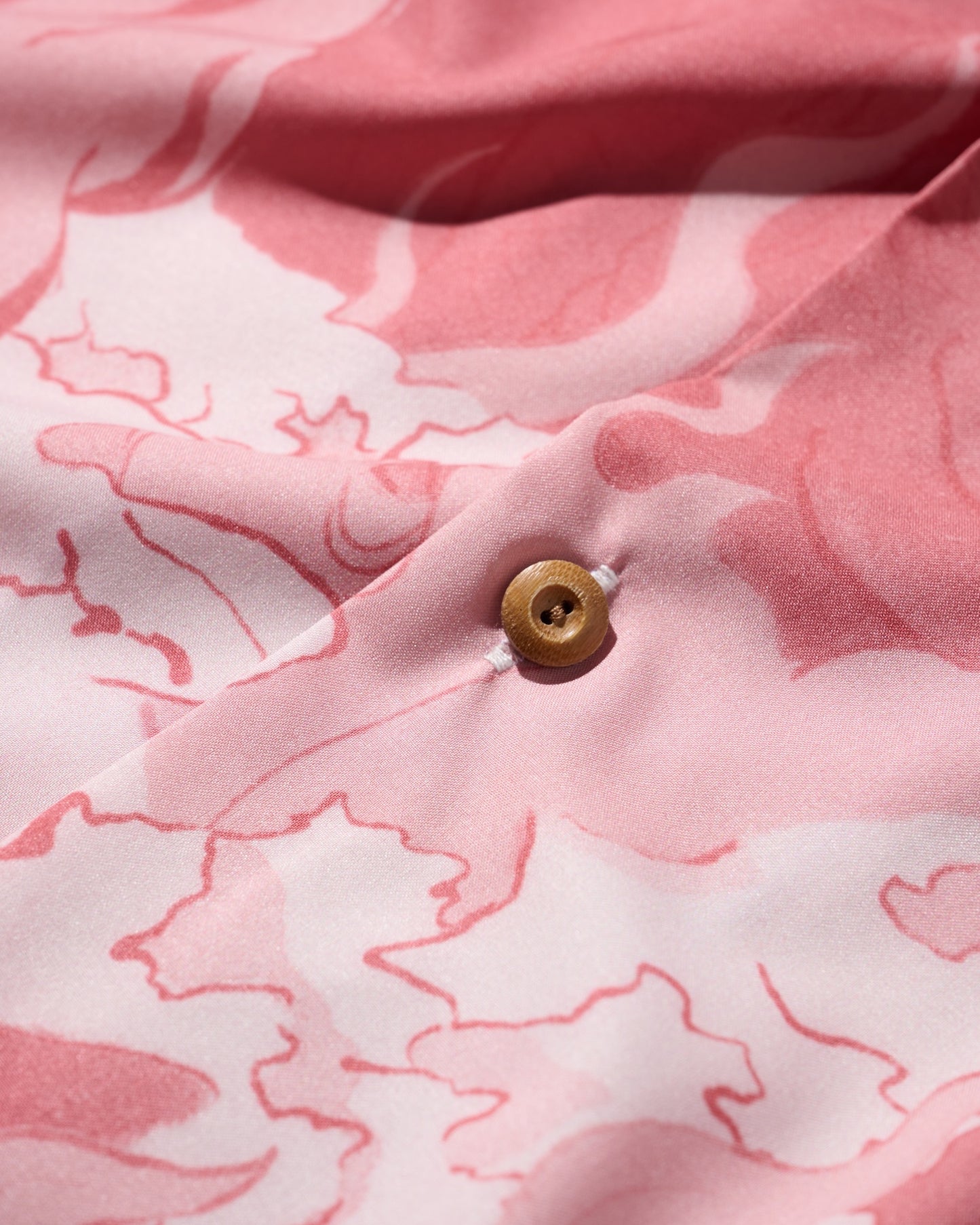 "Downhill Tiger & Dragon" Overprint Camp Collar Shirt / Dusty Pink