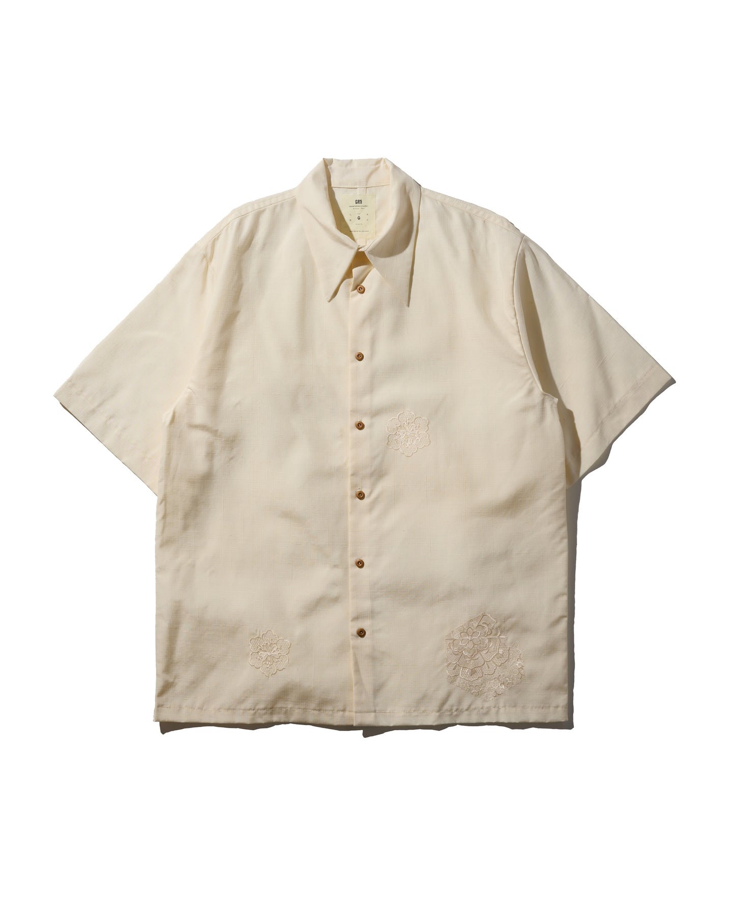 Kimono Silk Handcrafted Open Collar Shirt Type 06