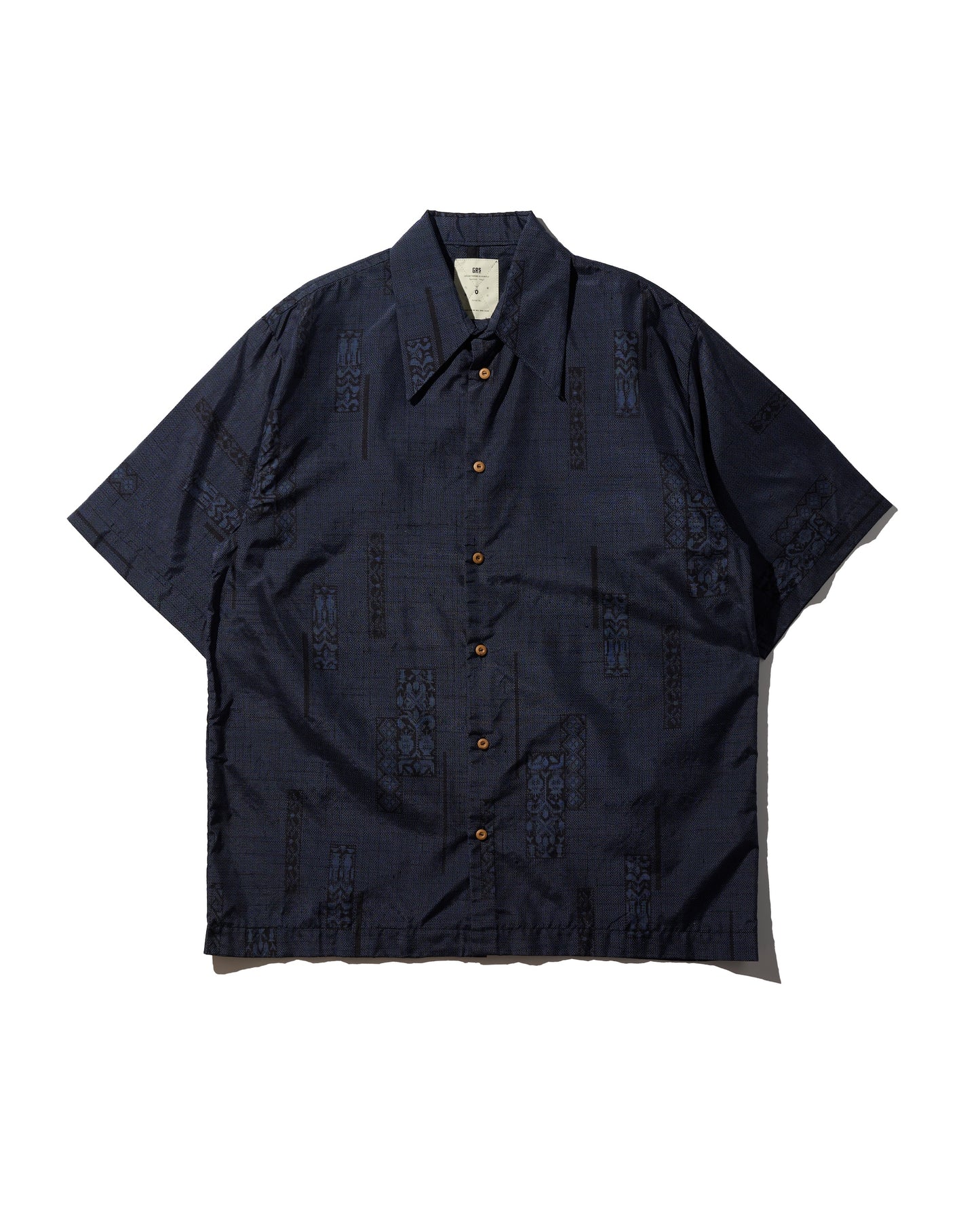 Kimono Silk Handcrafted Open Collar Shirt Type 01
