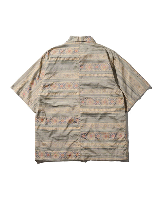 Kimono Silk Handcrafted Open Collar Shirt Type 12